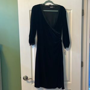 Black velvet work dress NWT